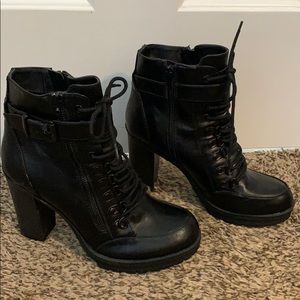 G by Guess Heeled Leather Booties